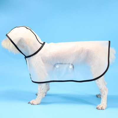 KoKoBin lemmikloomade läbipaistev vihmamantel väikese ja keskmise suurusega koerale veekindla kapuutsiga mitmes suuruses musta raamiga vihmamantel koerte tarvikud