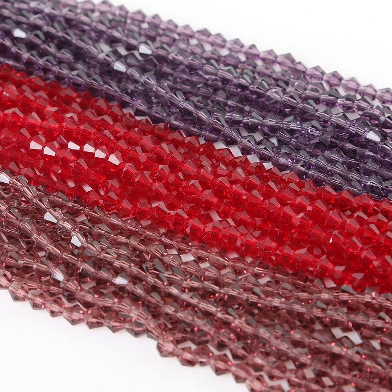 Daudzkrāsainas stikla kristāla krelles 3 mm čehu brīvas kristāla krelles, slīpētas krelles DIY apģērbam, šūšanas materiāls Amatniecības krelles