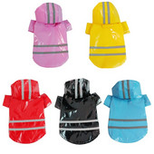 Šviesą atspindinti juostelė naminių gyvūnėlių lietpaltis katės šuniui su gobtuvu vandeniui atsparūs drabužiai kačiukui šuniukui PU lietpalčiui šuniui lietpalčiui vandeniui atsparūs naminių gyvūnėlių drabužiai