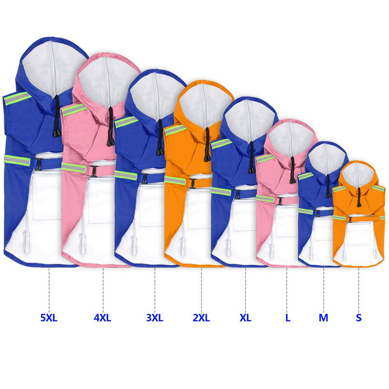Pláštenka pre psov, nepremokavý kabát pre psov, reflexná pláštenka pre psov, oblečenie pre malé, stredné a veľké psy, labrador, veľkosť S-5XL, 3 farby