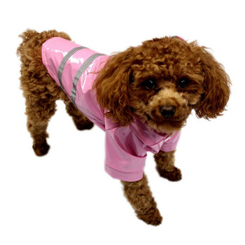 Дъждобран за домашни кучета Водоустойчиво яке за кучета Отразяващ PU дъждобран за кучета Дъждобран за кученца Външни дрехи Пончо за домашни любимци за малки кучета