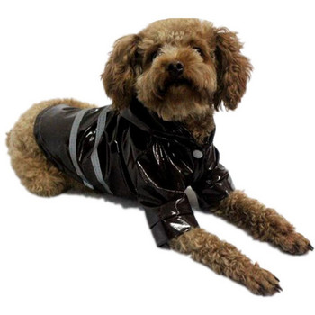 Αδιάβροχο παλτό για σκύλους κατοικίδιων ζώων Αδιάβροχο μπουφάν για σκύλους ανακλαστικό PU αδιάβροχο για σκύλους Puppy αδιάβροχο ρούχα για εξωτερικούς χώρους Pet Poncho για μικρά σκυλιά