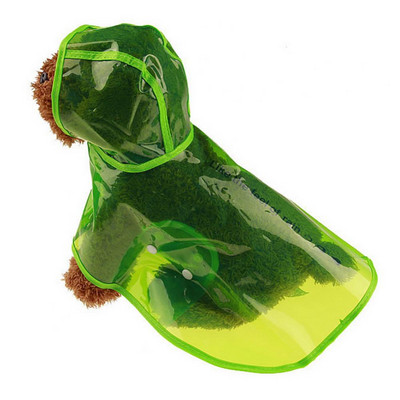 Naminio šuns katės lietpaltis Striukė nuo lietaus Neperšlampama permatomos sagos su gobtuvu Šunų drabužių striukė