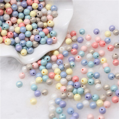 6 mm 8 mm 10 mm Symphony ABS okrúhle imitácie plastových perlových korálok s otvorom na výrobu šperkov, DIY odevov, ručne vyrábaných doplnkov