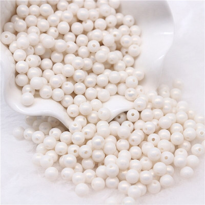 6 mm 8 mm 10 mm Symphony ABS okrúhle imitácie plastových perlových korálok s otvorom na výrobu šperkov, DIY odevov, ručne vyrábaných doplnkov