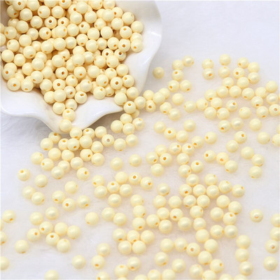 6 mm 8 mm 10 mm Symphony ABS okrúhle imitácie plastových perlových korálok s otvorom na výrobu šperkov, DIY odevov, ručne vyrábaných doplnkov