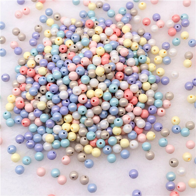6 mm 8 mm 10 mm Symphony ABS okrúhle imitácie plastových perlových korálok s otvorom na výrobu šperkov, DIY odevov, ručne vyrábaných doplnkov
