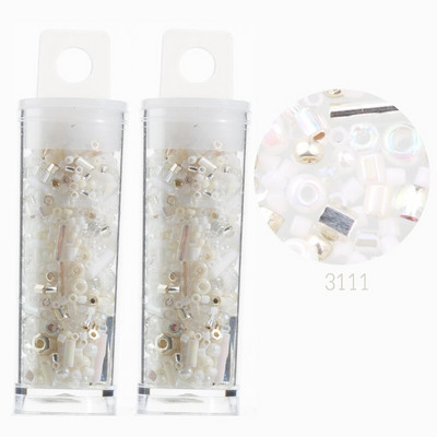 „Miyuki“ mišiniai karoliukai Japonijos stiklo perlai Didmeninė prekyba apvaliomis sruogomis, mišrios atsitiktinio dydžio ir spalvų adatos, pritaikyti asmeniniam vartojimui 20 gramų / partijoje