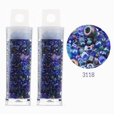 „Miyuki“ mišiniai karoliukai Japonijos stiklo perlai Didmeninė prekyba apvaliomis sruogomis, mišrios atsitiktinio dydžio ir spalvų adatos, pritaikyti asmeniniam vartojimui 20 gramų / partijoje