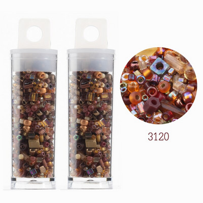 „Miyuki“ mišiniai karoliukai Japonijos stiklo perlai Didmeninė prekyba apvaliomis sruogomis, mišrios atsitiktinio dydžio ir spalvų adatos, pritaikyti asmeniniam vartojimui 20 gramų / partijoje