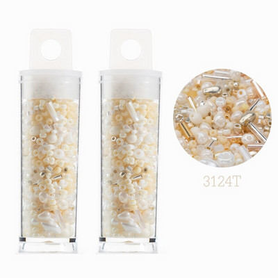 „Miyuki“ mišiniai karoliukai Japonijos stiklo perlai Didmeninė prekyba apvaliomis sruogomis, mišrios atsitiktinio dydžio ir spalvų adatos, pritaikyti asmeniniam vartojimui 20 gramų / partijoje