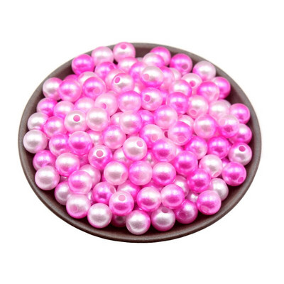 100-500 buc. Perle de imitație cu găuri drepte Mărgele rotunde Decorare DIY Îmbrăcăminte Colier lucrat manual Brățară Cadou Artizanat Accesorii