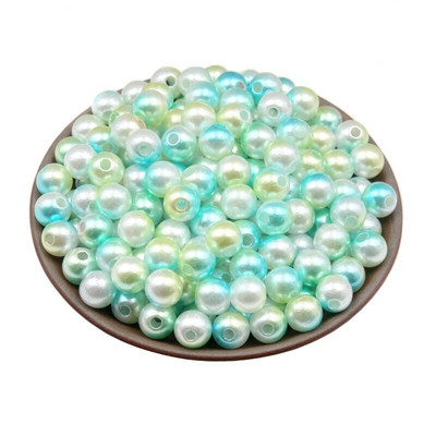 100-500 buc. Perle de imitație cu găuri drepte Mărgele rotunde Decorare DIY Îmbrăcăminte Colier lucrat manual Brățară Cadou Artizanat Accesorii