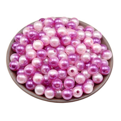 100-500 buc. Perle de imitație cu găuri drepte Mărgele rotunde Decorare DIY Îmbrăcăminte Colier lucrat manual Brățară Cadou Artizanat Accesorii
