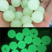 100 buc. margele luminoase pescuit margele rotunde din plastic fluorescent unelte de pescuit stralucesc in margele Drak accesoriu de decorare a hainelor