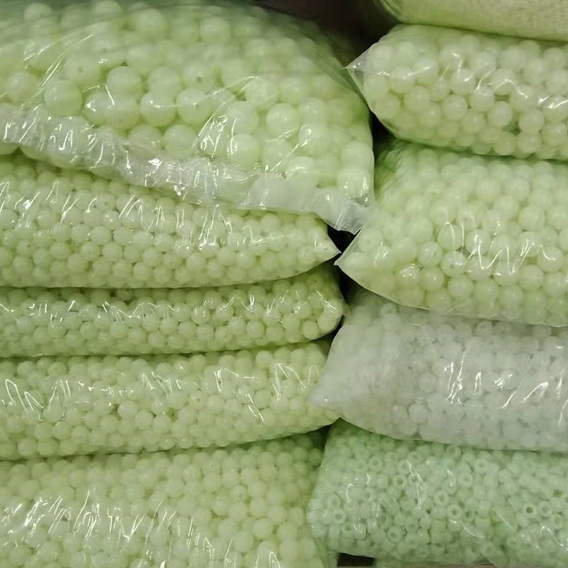 100 vnt Šviečiantys karoliukai žvejybos fluorescenciniai plastikiniai apvalūs karoliukai žvejybos įrankiai, šviečiantys Drako karoliukuose, drabužių dekoravimo priedai