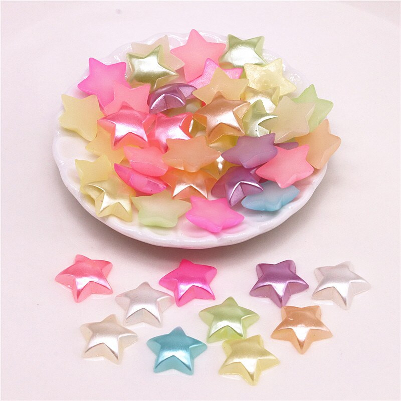200 τμχ/παρτίδα 10 χιλιοστά Mix Colors flatback ABS μαργαριτάρι απομίμηση αστεριού σχήματος για scrapbooking, SP009