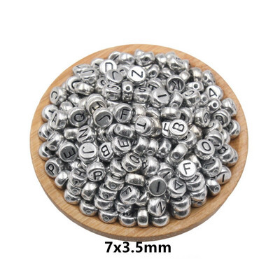 100 ks akrylových korálok, okrúhle ploché abecedné digitálne kocky, voľné dištančné korálky na ozdobné oblečenie, materiály na výrobu náramkov.