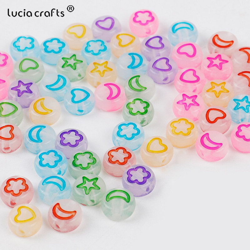 4x7mm 100 buc. Mărgele acrilice luminoase strălucesc în noapte. Mărgele distanțiere de căldură, realizate manual pentru brățară, colier, accesorii bricolaj