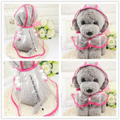 Roztomilý priehľadný polyesterový pršiplášť Vonkajší nepremokavý pršiplášť pre domáce zvieratá mačka pes Nepriepustný pončo malý pršiplášť pre domáce zvieratá Darček