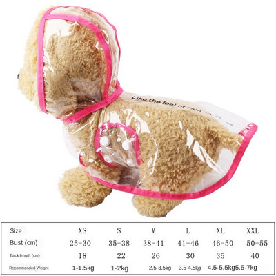 Roztomilý priehľadný polyesterový pršiplášť Vonkajší nepremokavý pršiplášť pre domáce zvieratá mačka pes Nepriepustný pončo malý pršiplášť pre domáce zvieratá Darček