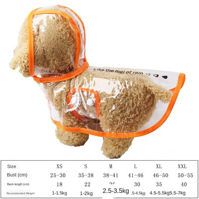 Roztomilý priehľadný polyesterový pršiplášť Vonkajší nepremokavý pršiplášť pre domáce zvieratá mačka pes Nepriepustný pončo malý pršiplášť pre domáce zvieratá Darček