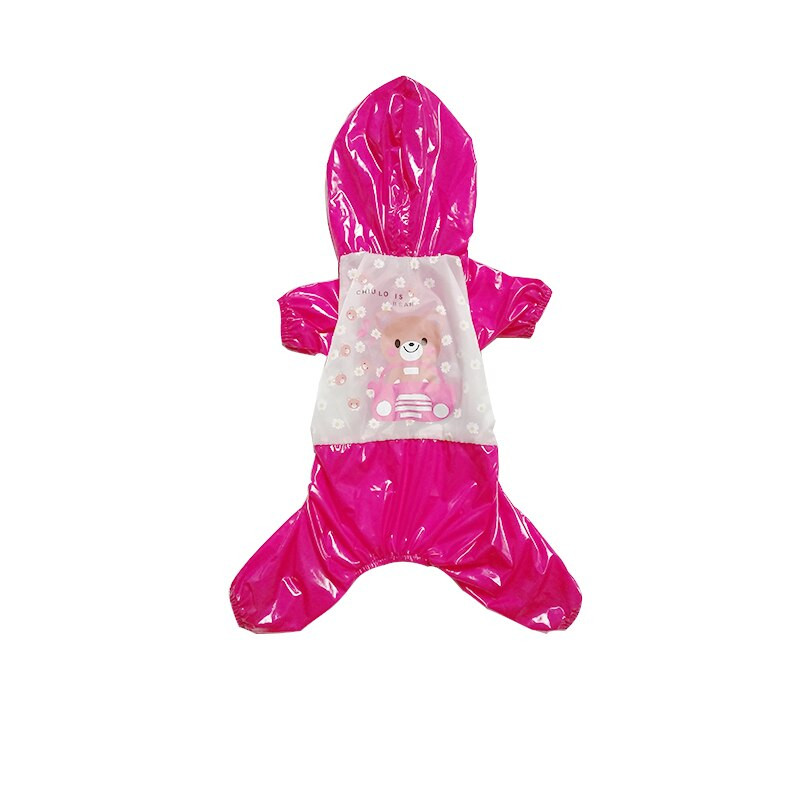 FODOG Nová kreslená mikina s kapucňou, pršiplášť, overal, oblečenie pre domáce zvieratá, pes a mačka, opaľovací krém, nepremokavá mikina s kapucňou, bunda, šteňa, pršiplášť