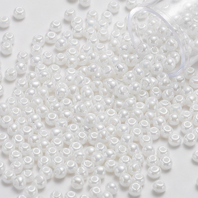 Sklenené korálky Toho na ručné vyšívanie 3 mm okrúhle, plné, nádherné farby, nepriehľadné, lesklé, 10 g/tuba 300 ks