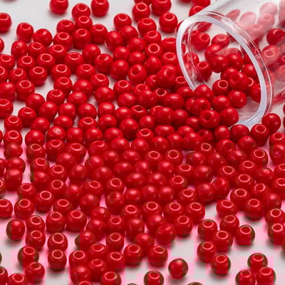 Sklenené korálky Toho na ručné vyšívanie 3 mm okrúhle, plné, nádherné farby, nepriehľadné, lesklé, 10 g/tuba 300 ks