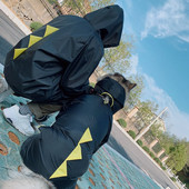 Lemmikloomakoera veekindel vihmamantel, dinosauruse kujuga vihmamantel Kapuutsiga veekindlad jakid õues riided lemmikloomatarbed