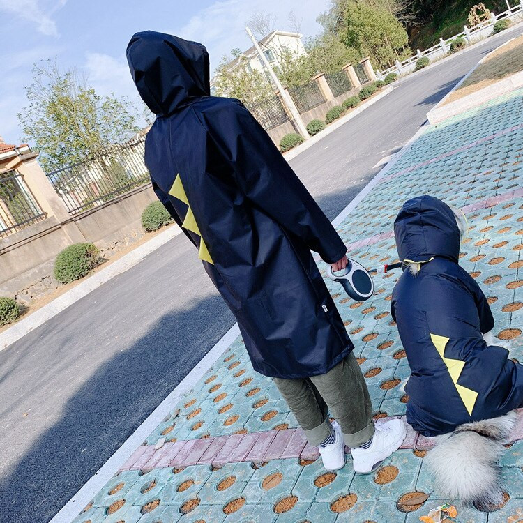 Lemmikloomakoera veekindel vihmamantel, dinosauruse kujuga vihmamantel Kapuutsiga veekindlad jakid õues riided lemmikloomatarbed