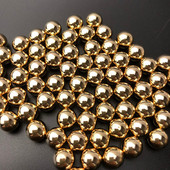 auksiniai perlų karoliukai be/su skylute, 3-30 mm dideli aukštos kokybės pilvo raumenys vestuvių dekoravimui, papuošalai „pasidaryk pats“ auksiniai karoliukai apvalūs