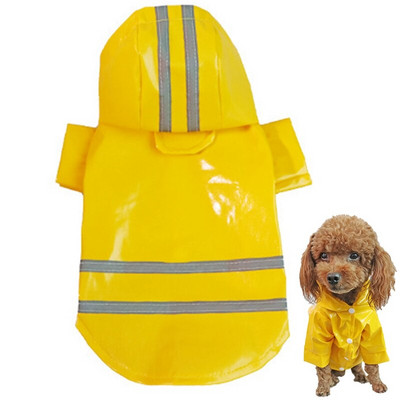 Suvine õues kutsikate lemmiklooma vihmamantel S-XL kapuutsiga veekindlad jakid PU vihmamantel koertele kassidele rõivad riided hulgimüük