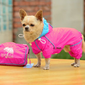 Koera vihmamantel Lemmiklooma jope Kutsika õues riided Veekindel kapuutsiga vihmamantel