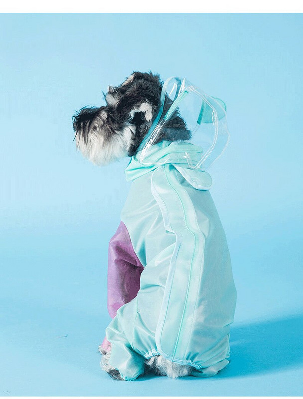 Módny pršiplášť pre psov, nepremokavý pršiplášť pre psov so štyrmi nohami, malé šteniatka, pršiplášť, kostýmy pre psov, bradáč