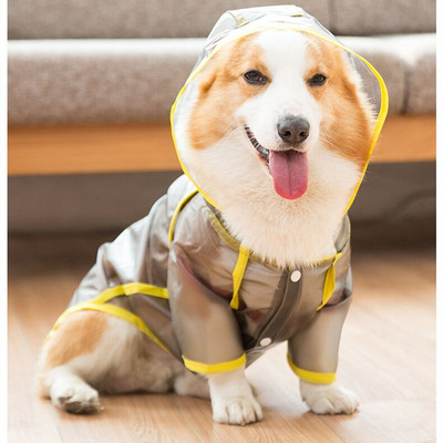 2021 NOVA Ljetna kišna kabanica za štene za kućne ljubimce XS-XL Vodootporna jakna s kapuljačom TPU kabanica za velške korgi buldoge Štiti trbuh