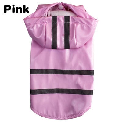 Pet Cat Dog Pu Raincoat Hooded Reflective Puppy Pets Rain Coat Водоустойчиво яке за кучета Наметало Костюми Дрехи Кучета Консумативи