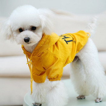 Fashion Dog Αδιάβροχα Ρούχα για Μικρά Μεσαία Σκυλιά Νέο γράμμα Αδιάβροχο Σκύλος Αδιάβροχο Ρούχα Σκύλου Schnauzer Windbreaker