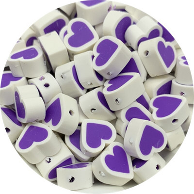 30 tk/partii 10 mm segatud värvid LOVE Shape Shape spacer helmed Polümeer savihelmed ehete valmistamiseks DIY käsitsi valmistatud tarvikud