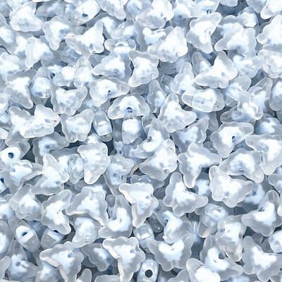 30 ks 15 mm matné/priehľadné/AB farebné akrylové motýlie korálky voľné dištančné korálky na výrobu šperkov, DIY príslušenstvo