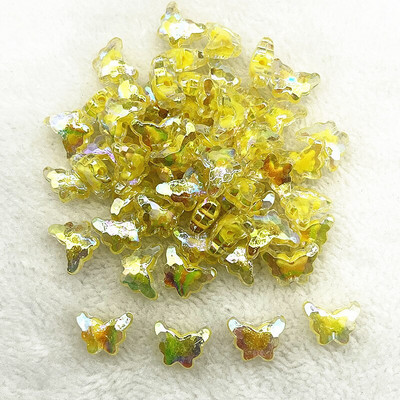 30 ks 15 mm matné/priehľadné/AB farebné akrylové motýlie korálky voľné dištančné korálky na výrobu šperkov, DIY príslušenstvo