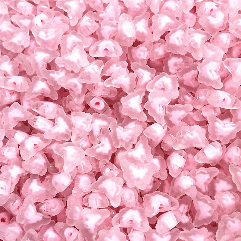 30 ks 15 mm matné/priehľadné/AB farebné akrylové motýlie korálky voľné dištančné korálky na výrobu šperkov, DIY príslušenstvo