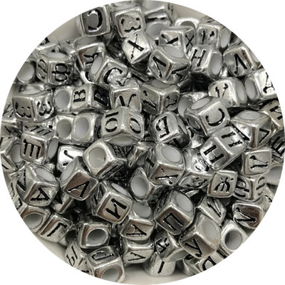 100 bucăți 6mm 7mm margele acrilice litere rusești amestecate margele distanțatoare libere pentru realizarea de bijuterii colier brățară manuală