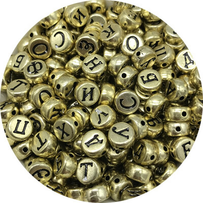 100 bucăți 6mm 7mm margele acrilice litere rusești amestecate margele distanțatoare libere pentru realizarea de bijuterii colier brățară manuală