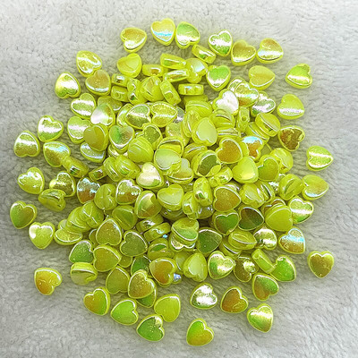 50 ks 8 mm AB farebné akrylové korálky v tvare srdca voľné dištančné korálky na výrobu šperkov, DIY odevných doplnkov