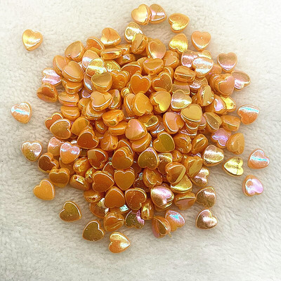 50 ks 8 mm AB farebné akrylové korálky v tvare srdca voľné dištančné korálky na výrobu šperkov, DIY odevných doplnkov