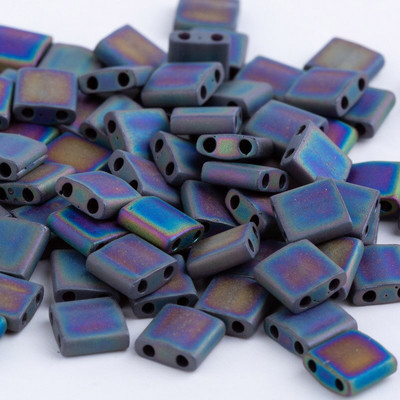 Korálky Taidian Miyuki Tila 5x5x1,9 mm, bohémsky štýl, nepriehľadné, ručne vyrobené na šperky, korálková výšivka 3 gramy/sada, približne 33 kusov