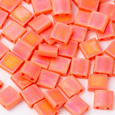 Korálky Taidian Miyuki Tila 5x5x1,9 mm, bohémsky štýl, nepriehľadné, ručne vyrobené na šperky, korálková výšivka 3 gramy/sada, približne 33 kusov