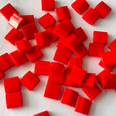 Korálky Taidian Miyuki Tila 5x5x1,9 mm, bohémsky štýl, nepriehľadné, ručne vyrobené na šperky, korálková výšivka 3 gramy/sada, približne 33 kusov