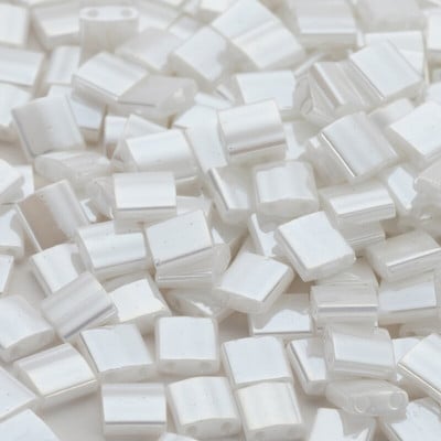 Korálky Taidian Miyuki Tila 5x5x1,9 mm, bohémsky štýl, nepriehľadné, ručne vyrobené na šperky, korálková výšivka 3 gramy/sada, približne 33 kusov